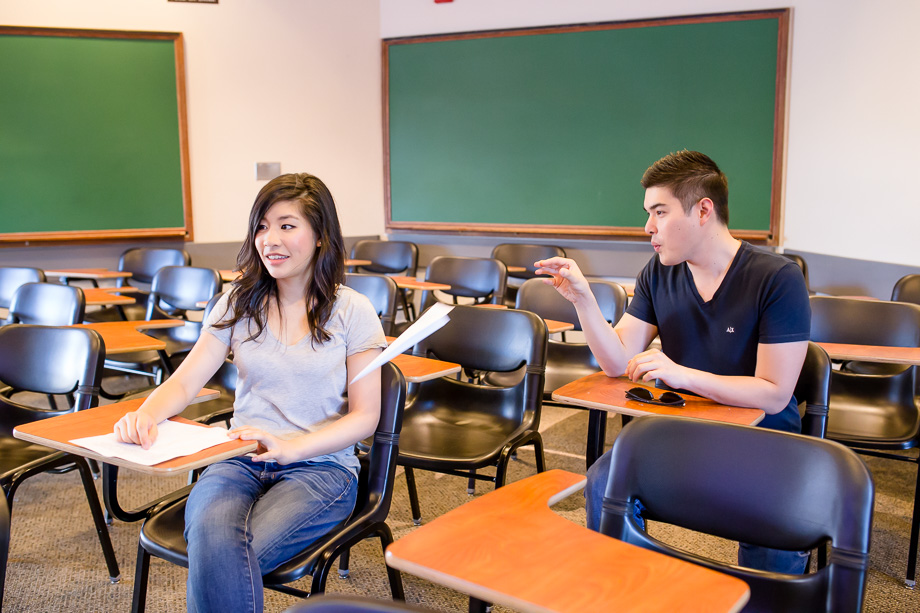 Engaged couple met at Foothill College at a class a few years ago