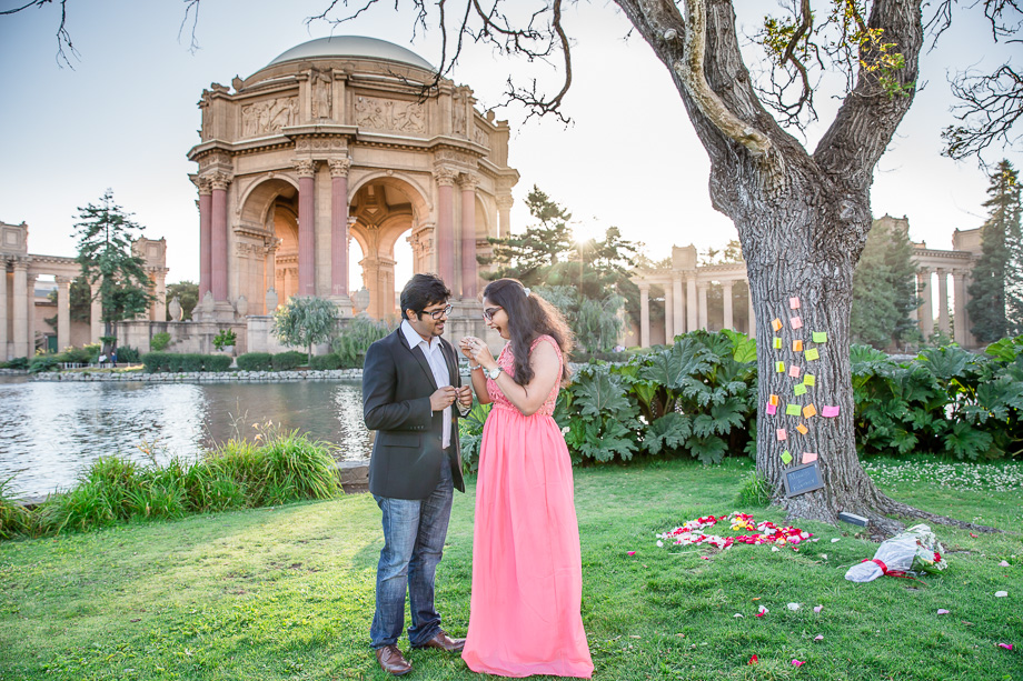 he surprised her with a gorgeous engagement ring
