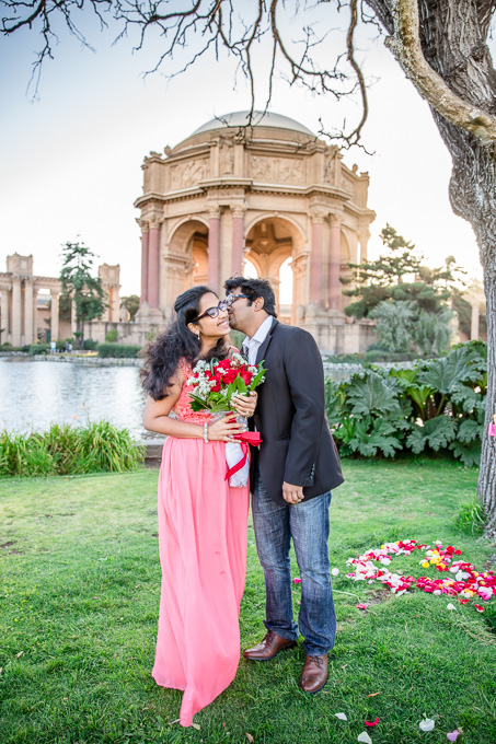 romantic bay area engagement photo