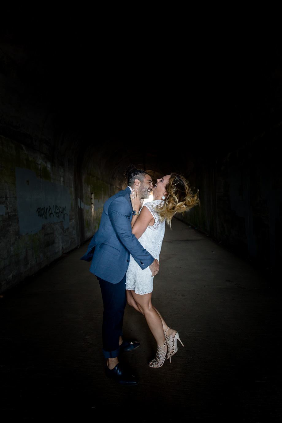 playful engagement photo