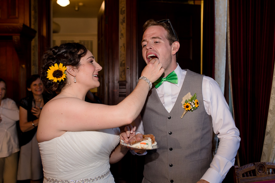 feeding each other cake