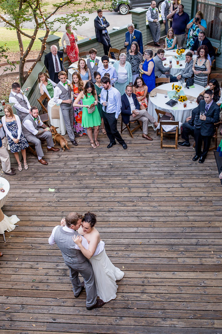 first dance out in the patio