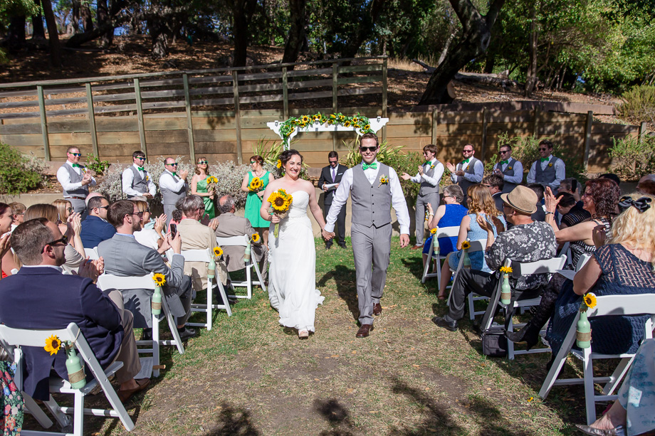 walking down the aisle as husband and wife