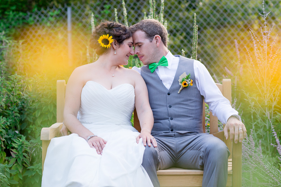 wedding photo at Falkirk Mansion garden - San Rafael Falkirk Cultural Center