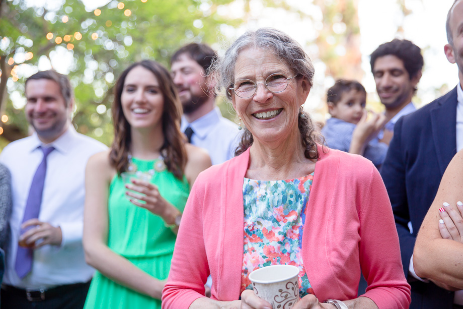 brides mom enjoying the funny toast