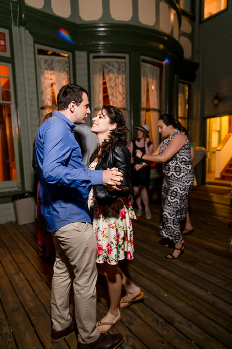 guests having fun on the outdoor dance floor
