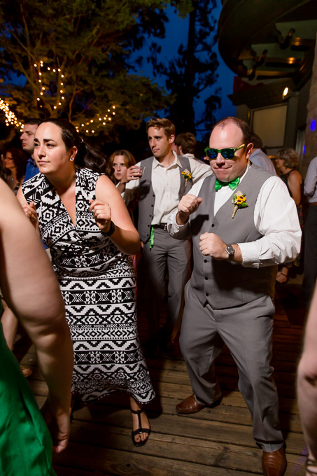 groomsmen dancing at the reception party