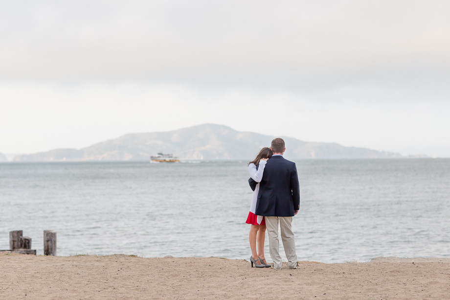 couple admiring the ocean view in SF