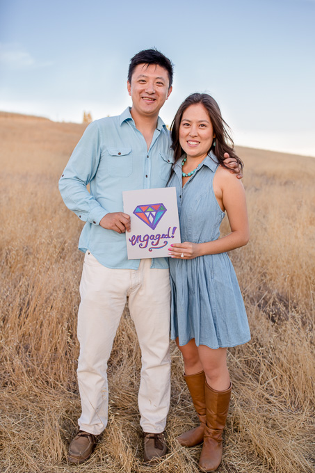 DIY signs are such a great idea for engagement photos