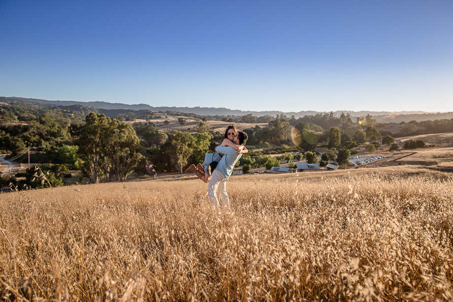 happily engaged couple