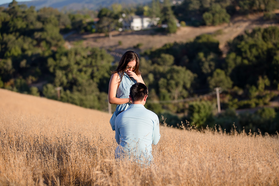 in shock by the surprise proposal
