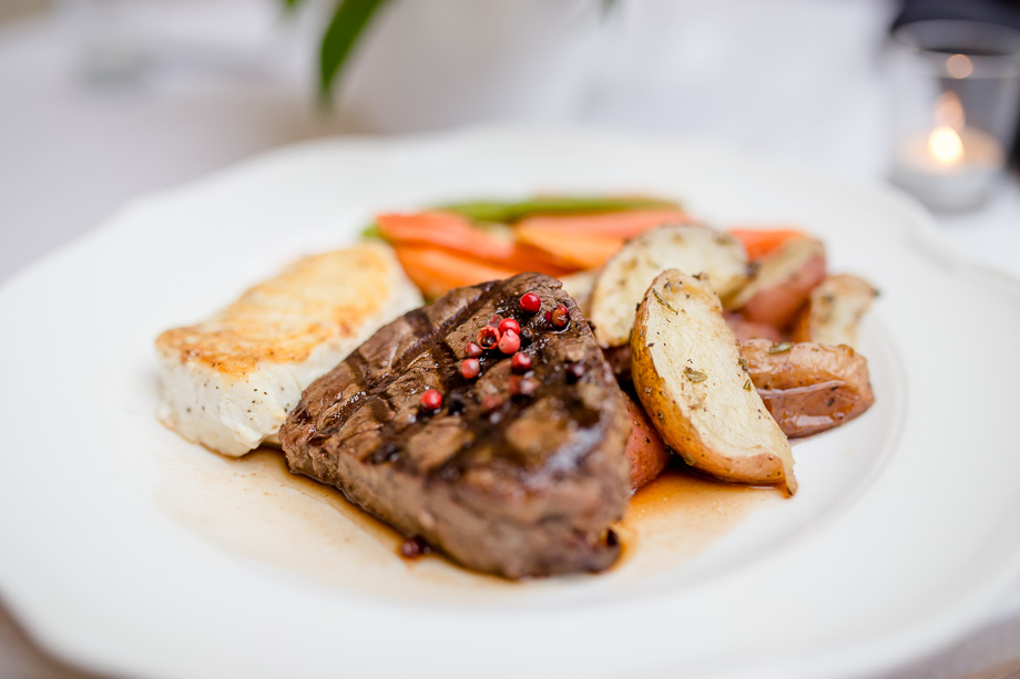 Oceano Hotel wedding meal - beautifully presented and quite delicious