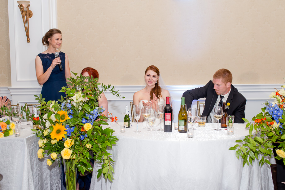 brides sister gicing a great speech