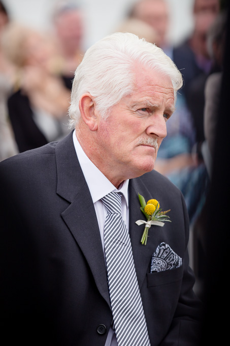 grooms dad during ceremony