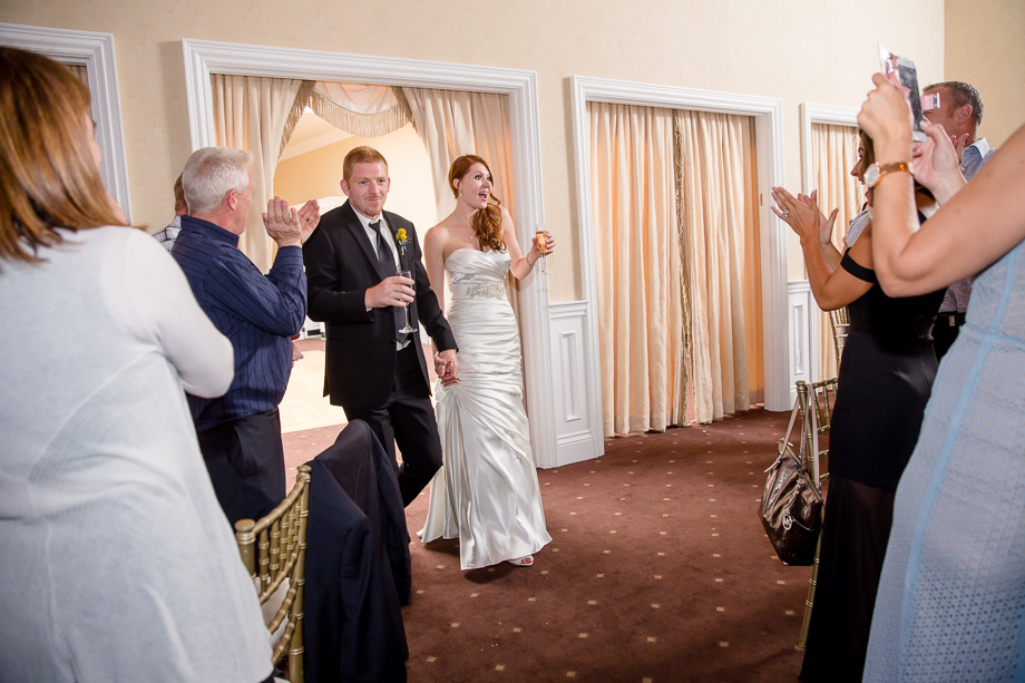 newlywed made their grand entrance to the reception