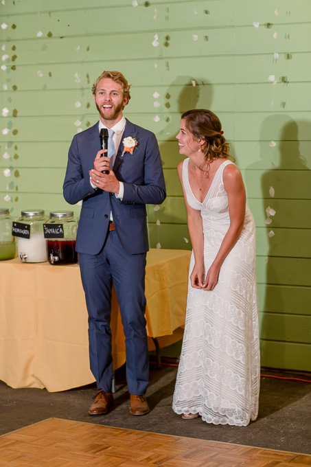 groom giving a speech