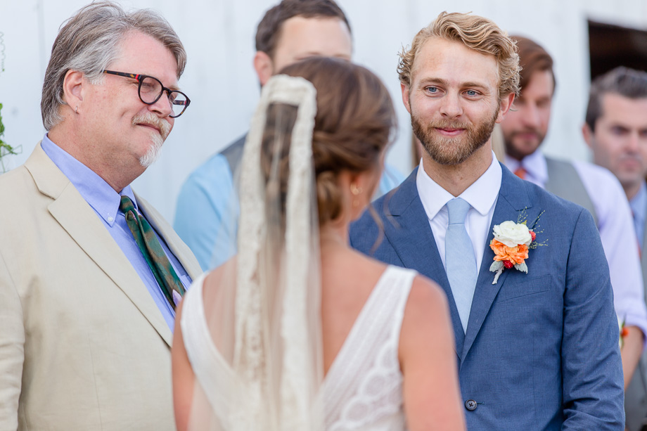 bride reading her wedding vows - SF wedding photographer
