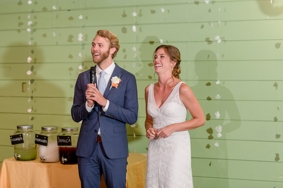groom giving a thank you speech