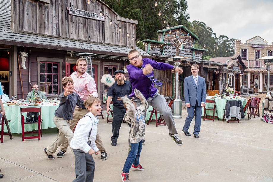 garter toss action shot