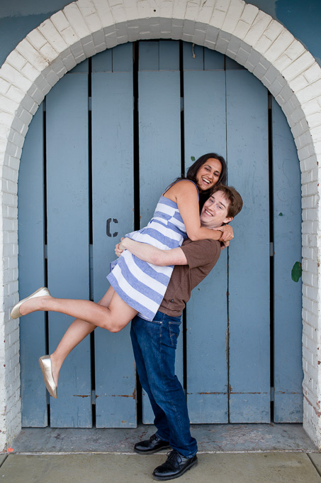 cute Lake Merritt engagement photo