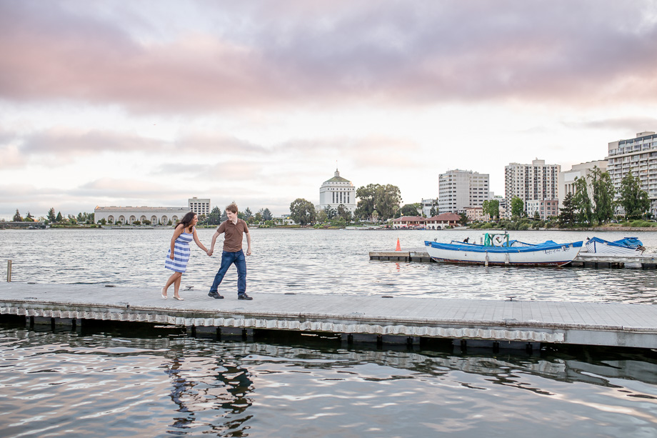 dramatic sunset sky at Lake Merritt