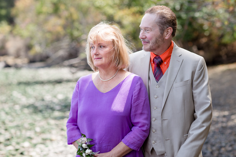 groom's mom and dad during wedding ceremony