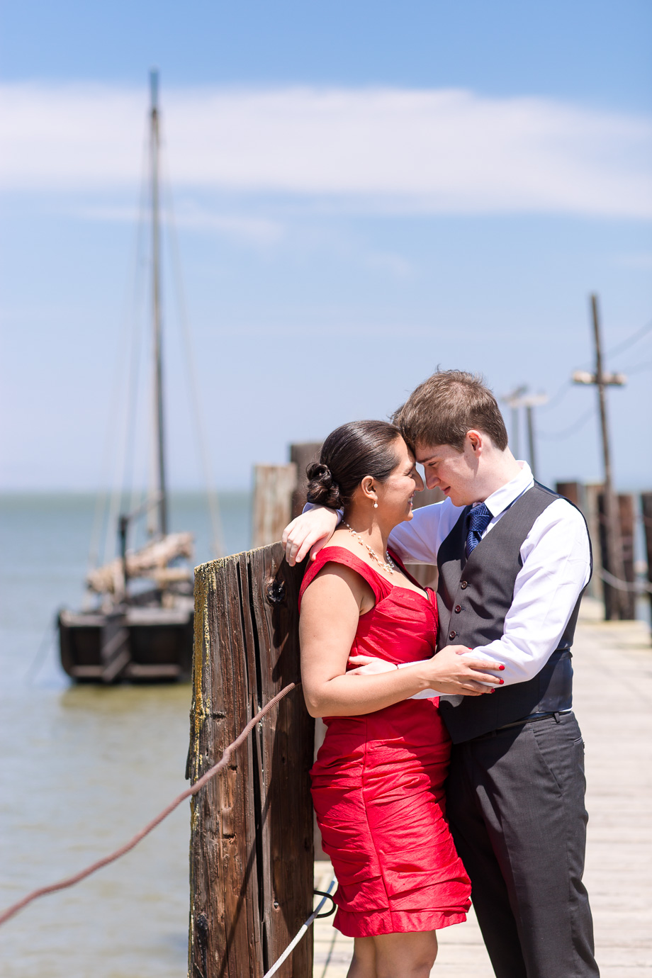 a sunny beach wedding at China Camp State Park in San Rafael