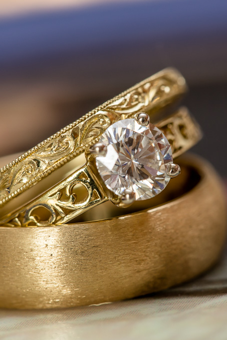 gold wedding ring set