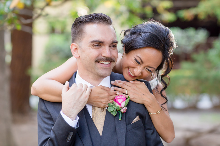 Deer Park Villa real wedding bride and groom portrait