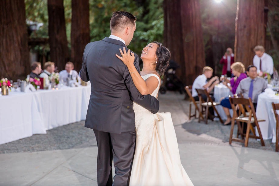 bride and groom first dance