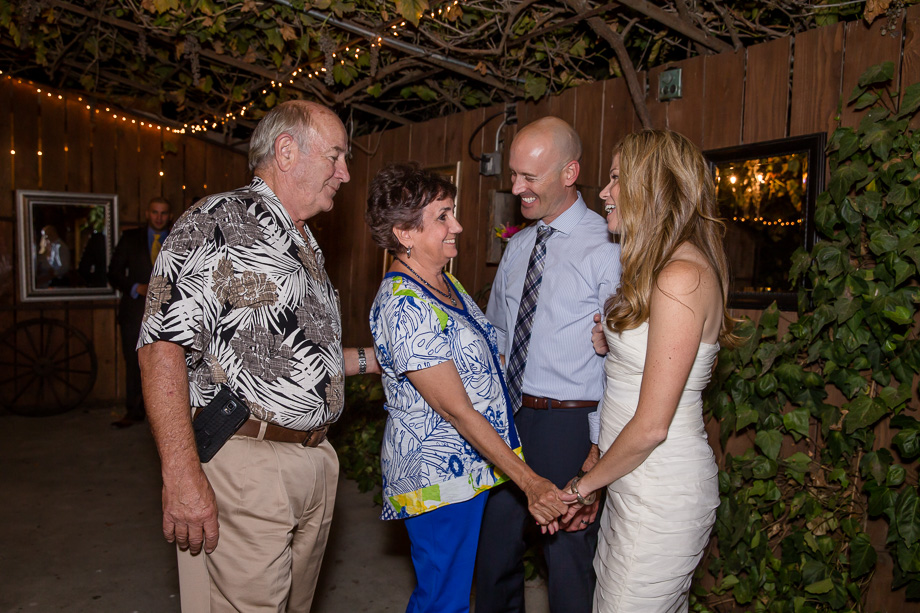 wedding guests at reception