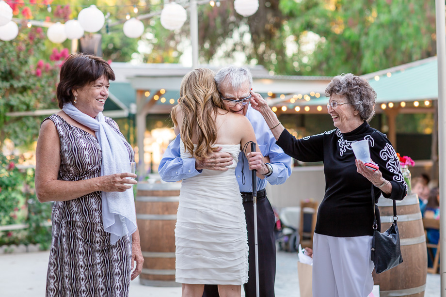 bride greets her grandpa - full of love