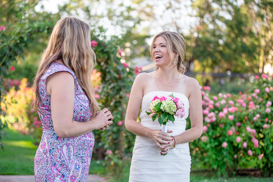bride greeting her friend