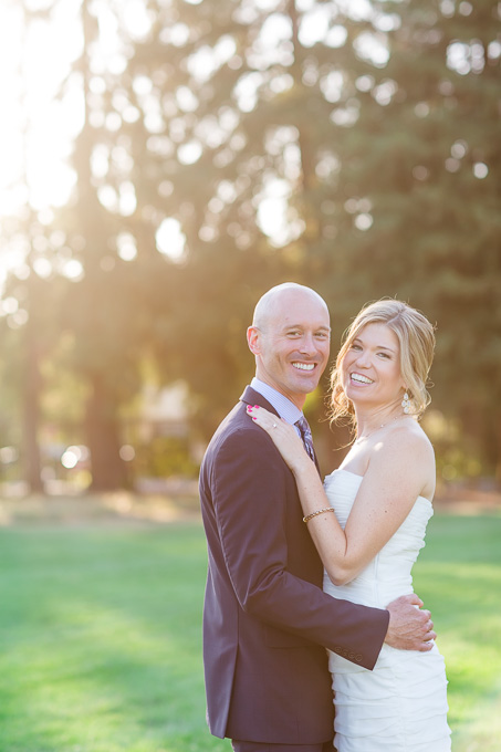 bride and groom portraits under golden sun