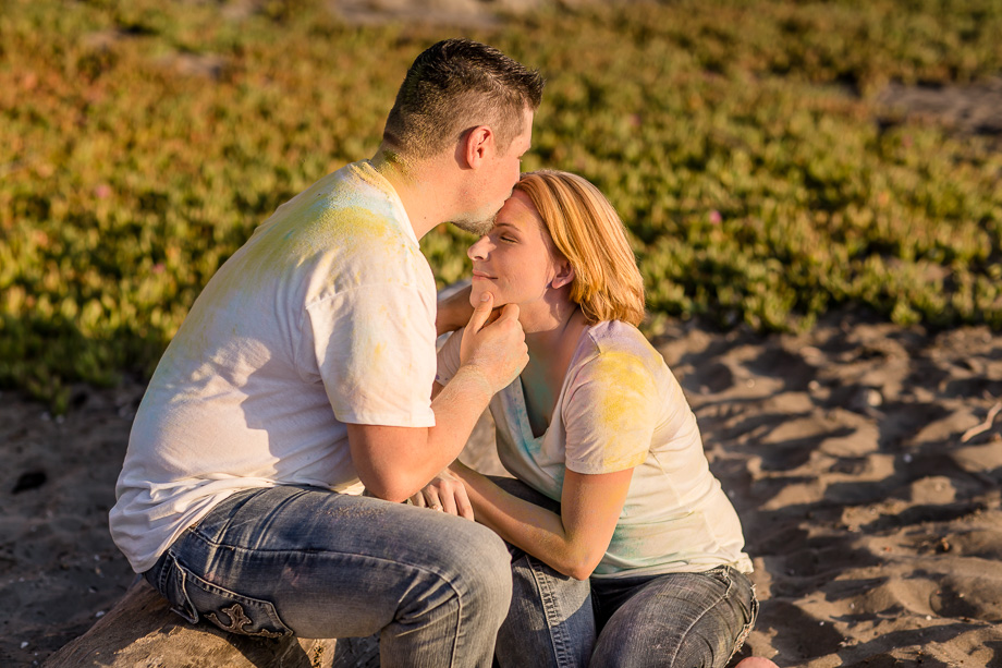 post paint fight romantic portrait