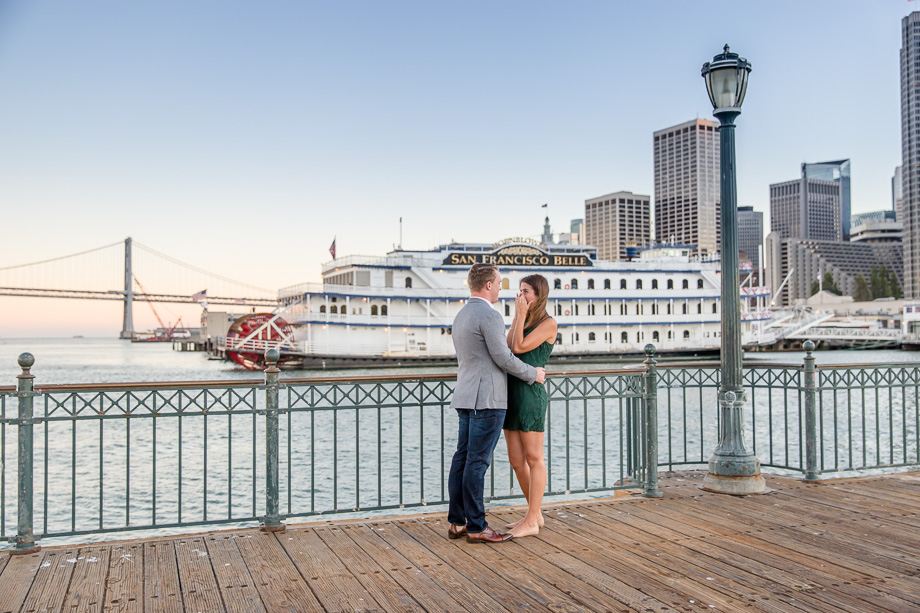they got engaged in front of the San Francisco Belle cruise