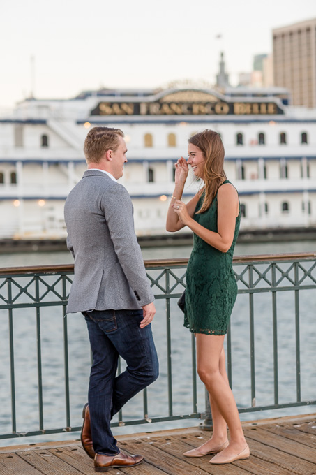 so happy after saying yes