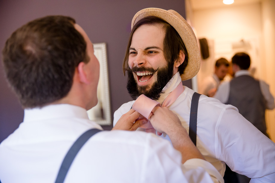 awesome beard and mustache groomsman