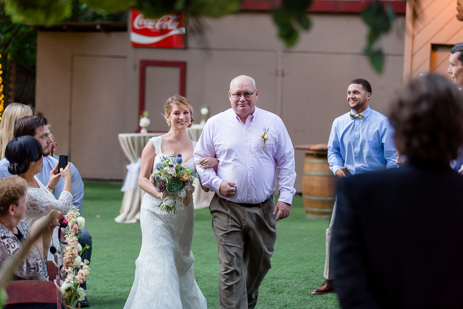 bride walking down the aisle
