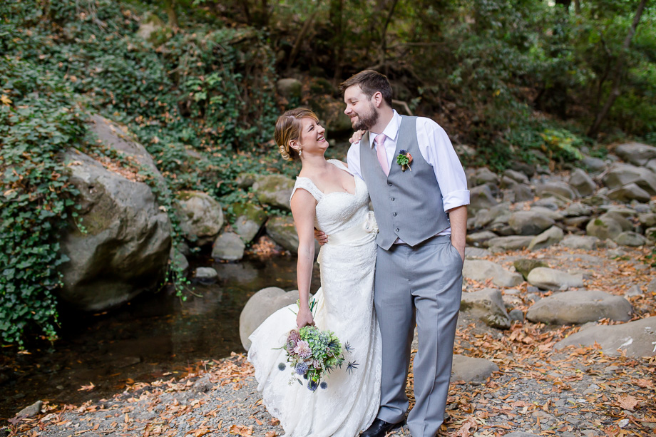Saratoga campground wedding by the creek