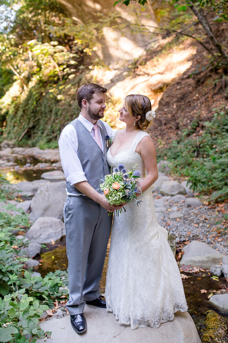 Saratoga summer outdoor wedding by the creek