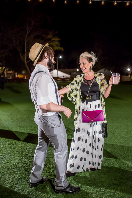 wedding guests having fun dancing