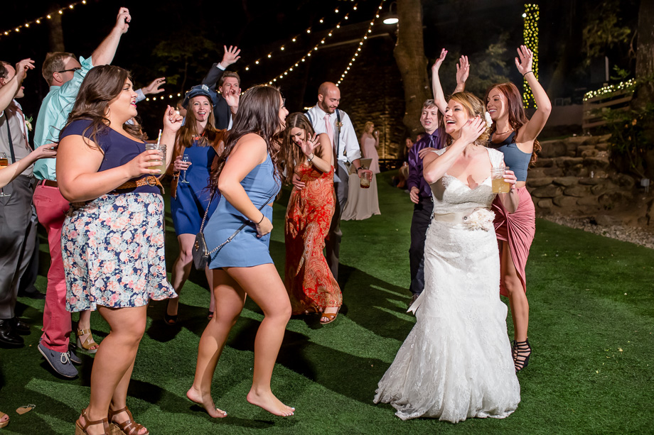 everyone dancing with the bride