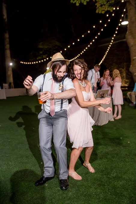 groomsman and bridesmaid dancing