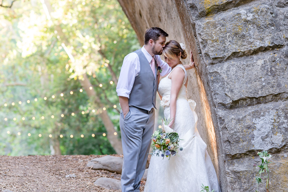 romantic Saratoga Springs wedding portrait at bridge arch