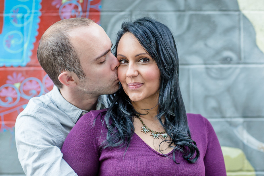 san francisco mural engagement photo