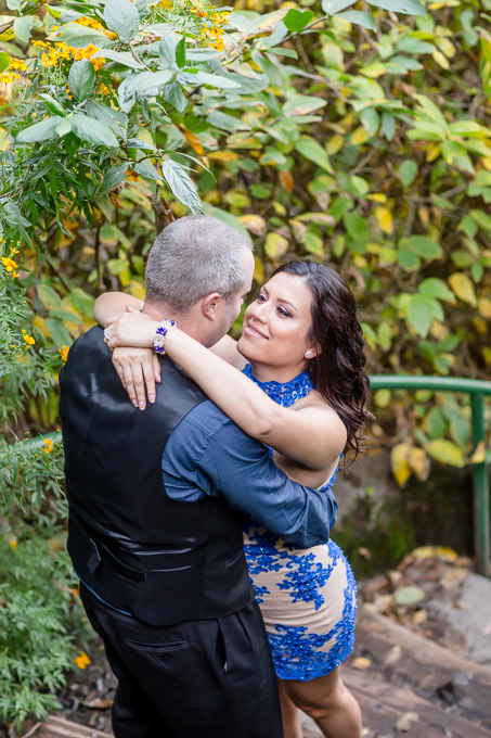 engagement photo on stairs