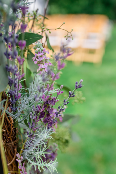 flowers at ceremony site