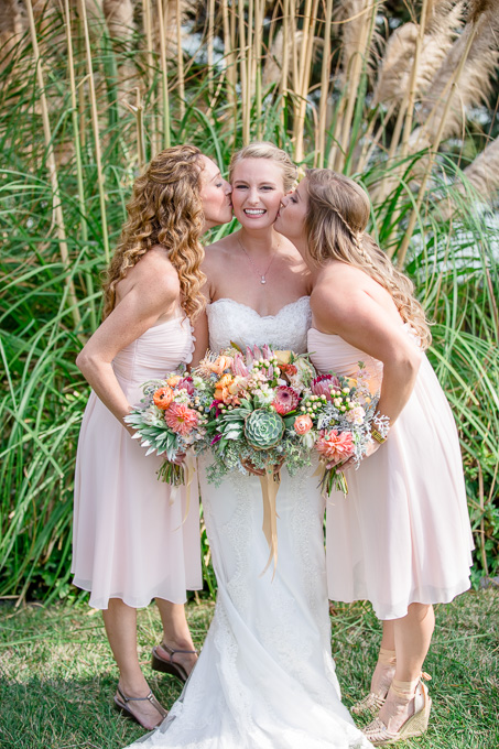 bridesmaids with bride