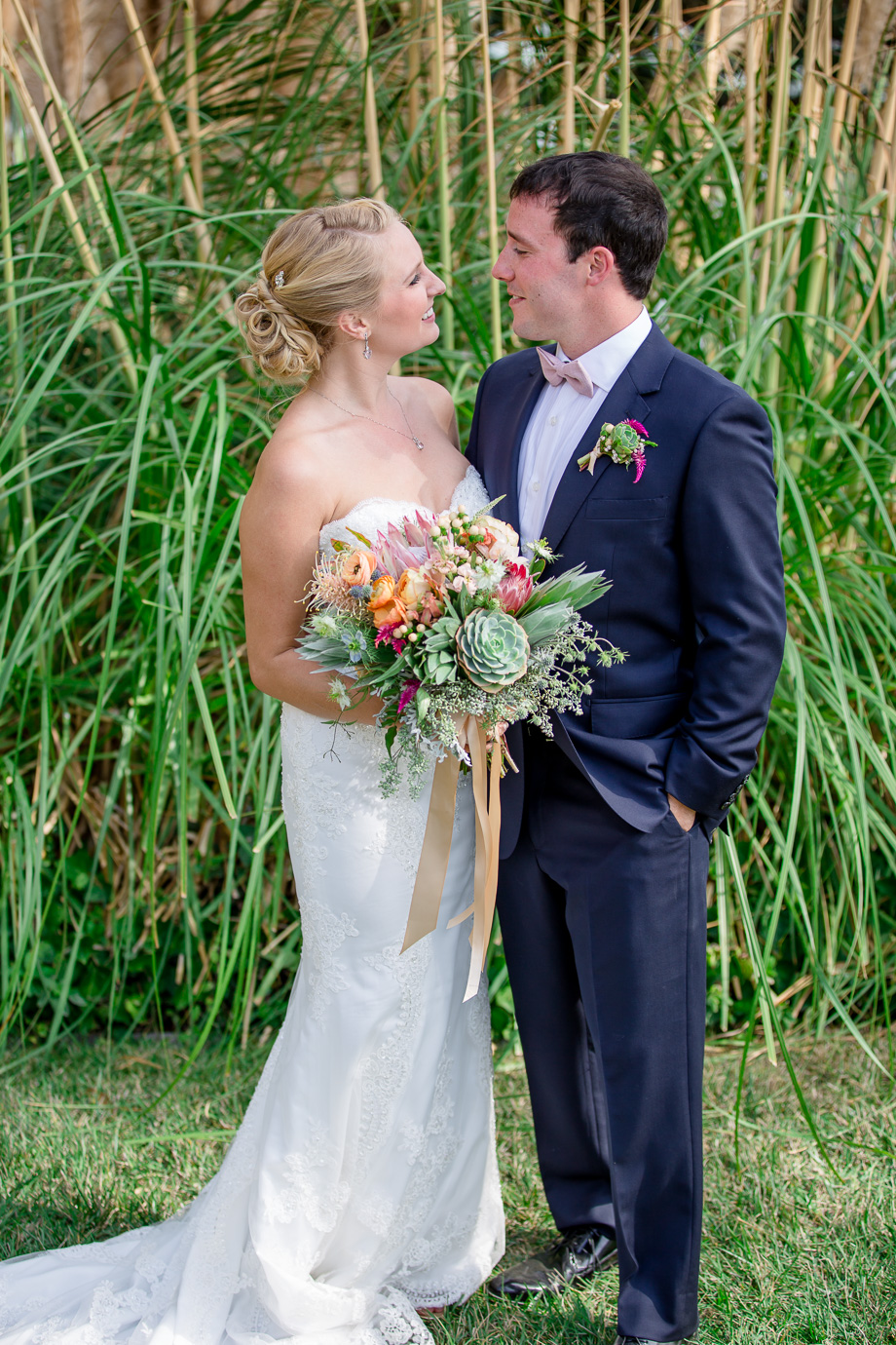 beautiful wedding couple portrait